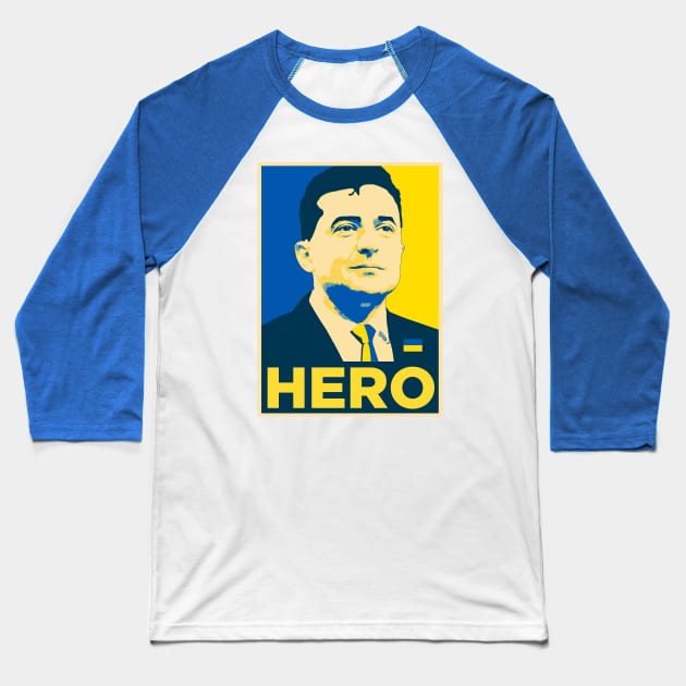 HERO Baseball T-Shirt by kapowtalk@gmail.com